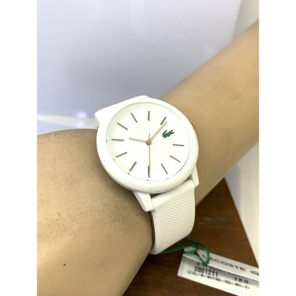 Lacoste Women\'s Watch 2001211 Quartz Croc Logo White Dial Rubber Band 36mm main image 8
